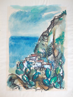 Работы  firma Illeggibile - Amalfi watercolor бумага