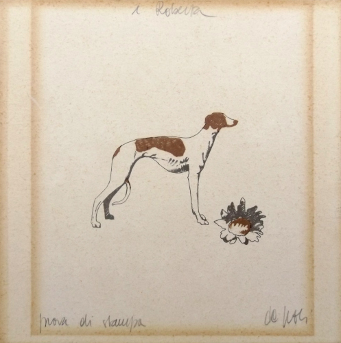 Quadro di Fabio De Poli Prova di stampa canina - litografia carta 