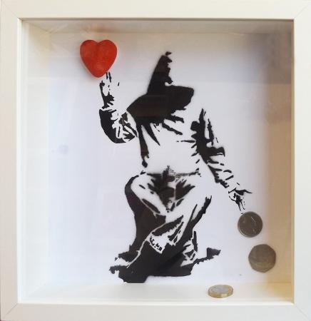 Quadro di  Banksy  Street artist  - Pittori contemporanei galleria Firenze Art