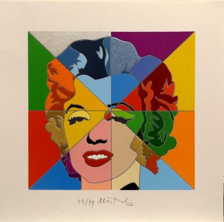 Quadro di Ugo Nespolo Marilyn's rainbow  - serigrafia carta 