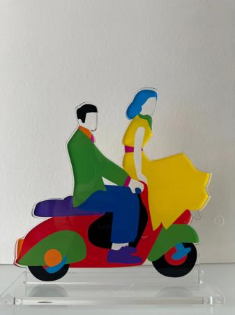 Quadro di Marco Lodola  Riding Love - serigrafia plexigas 